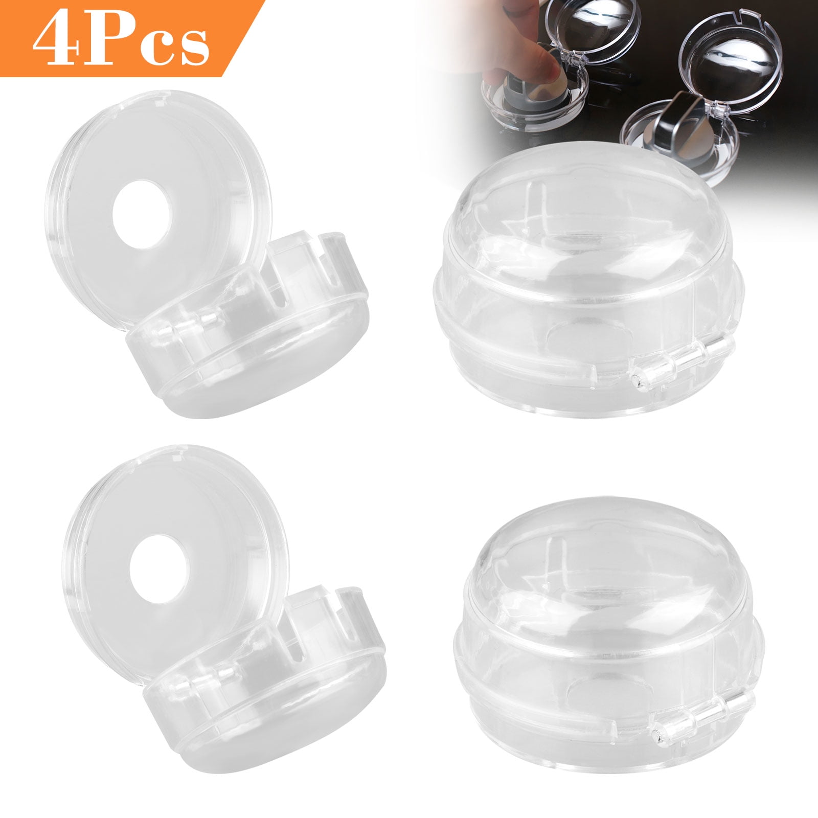 Stove Knob Covers, TSV 4Pcs Universal Clear Gas Electric Oven