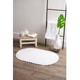 thumbnail image 4 of Alfombra de baño DII Crochet Collection reversible, grande, ovalada, blanca DII Decoración Baño, 4 of 8
