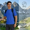 thumbnail image 4 of Men’s UPF 50+ Sun Protection Short Sleeve Shirt Moisture Wicking Tee Running Hiking Outdoor Activities Lightweight Breathable, 4 of 6