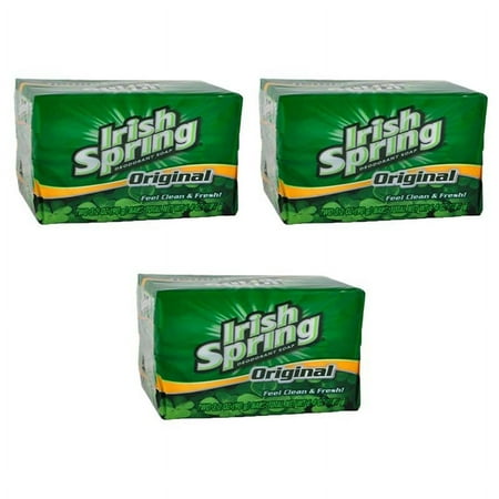 Irish Spring Original Deodorant Soap 2 In 1 Pack(180g Approx.) (Pack of 3) 302211
