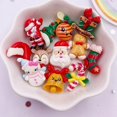 thumbnail image 3 of Mini árbol de Papá Noel colorido Kawaii de resina, alce, muñeco de nieve, campanas, estatuilla de Navidad de dibujos animados Flatback, álbum de recortes, manualidades de decoración DIY, 12 piezas, 3 of 4