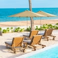 thumbnail image 2 of Yescom 9' Patio Umbrella Replacement Canopy 6 Rib Outdoor Yard Garden Deck Lawn Market Parosol Cover Top Color Tan, 2 of 9