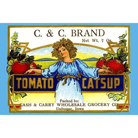 C & C Brand Tomato Catsup-Fine Art Canvas Print (20" x 30")
