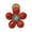 Red, variant on Amazing Handmade Red Synthetic Coral Flower & Brass Wire Wrap Statement Ring