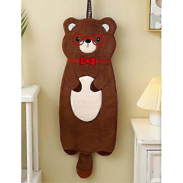 Hanging Hand Towel: Fun Puppy Shape Hand Towel Cute Cartoon Animal Soft Absorbent Quick Dry Washcloth For Kitchen Bathroom Kids Room