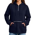 thumbnail image 5 of Women's Casual Zip-Up Hoodie Long Sleeve Solid Loose Fit, 5 of 6