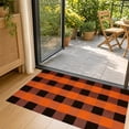 thumbnail image 3 of LEFXSMR Large Plaid Welcome Mat, 31.5*19.9 inch Thanksgiving Non-Slip Front Door Mat, Hand-Woven Washable Outdoor Rug Entrance Fall Decor, 3 of 9