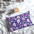 thumbnail image 3 of Salouo mushroom rainbow Skull cartoon Pattern Pillow Cases,1PC Pillow Covers with Envelope Closure Decorative Pillow Case for Bed Couch,Pillows Not Included-14"x20", 3 of 6
