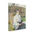 thumbnail image 2 of Trademark Fine Art Pictufy Lady With a Dog 1891 Canvas Wall Art, 2 of 4