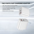 thumbnail image 3 of DW Universal 18W Quick Charge USB 3.0 Pd Travel Charger Adapter With Ic Chip And Power Delivery - White, 3 of 6