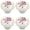 Flower-White, variant on Minzimin Ceramic Hand Painted Drawer Knobs, [4 Pack] Vintage Flower Painted Cabinet Knobs and Pulls, Kitchen Furniture Knobs for Dresser/Cupboard/Wardrobe/Closet