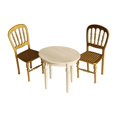 thumbnail image 1 of Lipstore Miniatures de Maison de Poupée 1/12 Table Chaise Accessoire de Maison de Poupée Jouets de Jeu de Simulation Blanc, 1 of 8