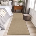 thumbnail image 5 of Brown Farmhouse Large Area Rugs for Bedroom Living Room, Soft Non Slip Carpet Bedside Rug, Vintage Country Monochrome Textured Rectangular Floor Cover Kitchen Accent Rug 2'x6' for Dining Room/Office, 5 of 9