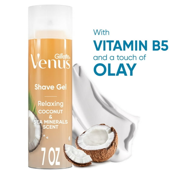 Gillette Venus Relaxing Coconut-Scented Shave Cream for Women, 7oz