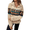 Apricot, variant on Women's Casual Color Block Pullover Sweater - Soft Sherpa Fleece Hooded Top S-XL