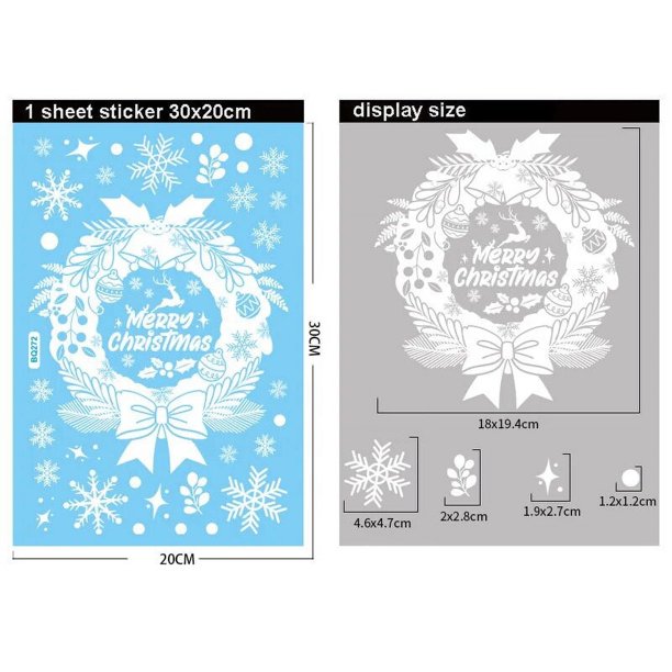 Pegatinas de Reno para ventana, calcomanías navideñas, calcomanías de Año Nuevo, decoración de Festival