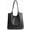 Black, variant on Soft Vegan Leather Tote Bag for Women Hobo Handbag Purse for Travel and Everyday