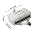 thumbnail image 3 of Car Tissue Box, Car Visor Tissue Holder, Multifunctional Leather Paper Towel Dispenser with Adjustable Strap and Eyeglass Clip, Durable Brown Beige Gray Artificial Leather Storage Case, 3 of 7