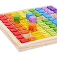 thumbnail image 4 of pitrice Wooden Times Table Math materials wood blocks educational toy preschool Multiplication Blocks supplies early learning Board Counting Toy Colorful, 4 of 9