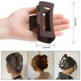 thumbnail image 3 of Genwiss 4 Inch Hair Clips, 6 Pcs Claw Clips for Thick Hair, Large Rectangular Nonslip Hair Accessories, 3 of 8