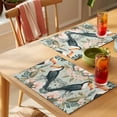 thumbnail image 4 of Summer Floral Animal Placemats Set of 6, Black Watercolor Parrot Non-Slip Place Mats Washable Table Mats for Kitchen Dining Table Decorations Indoor/Outdoor, 4 of 9