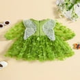 thumbnail image 2 of FNNMNNR Kids Baby Girl Princess Dress Elegant Butterfly Long Sleeves Party Dress for Toddler, 2 of 7