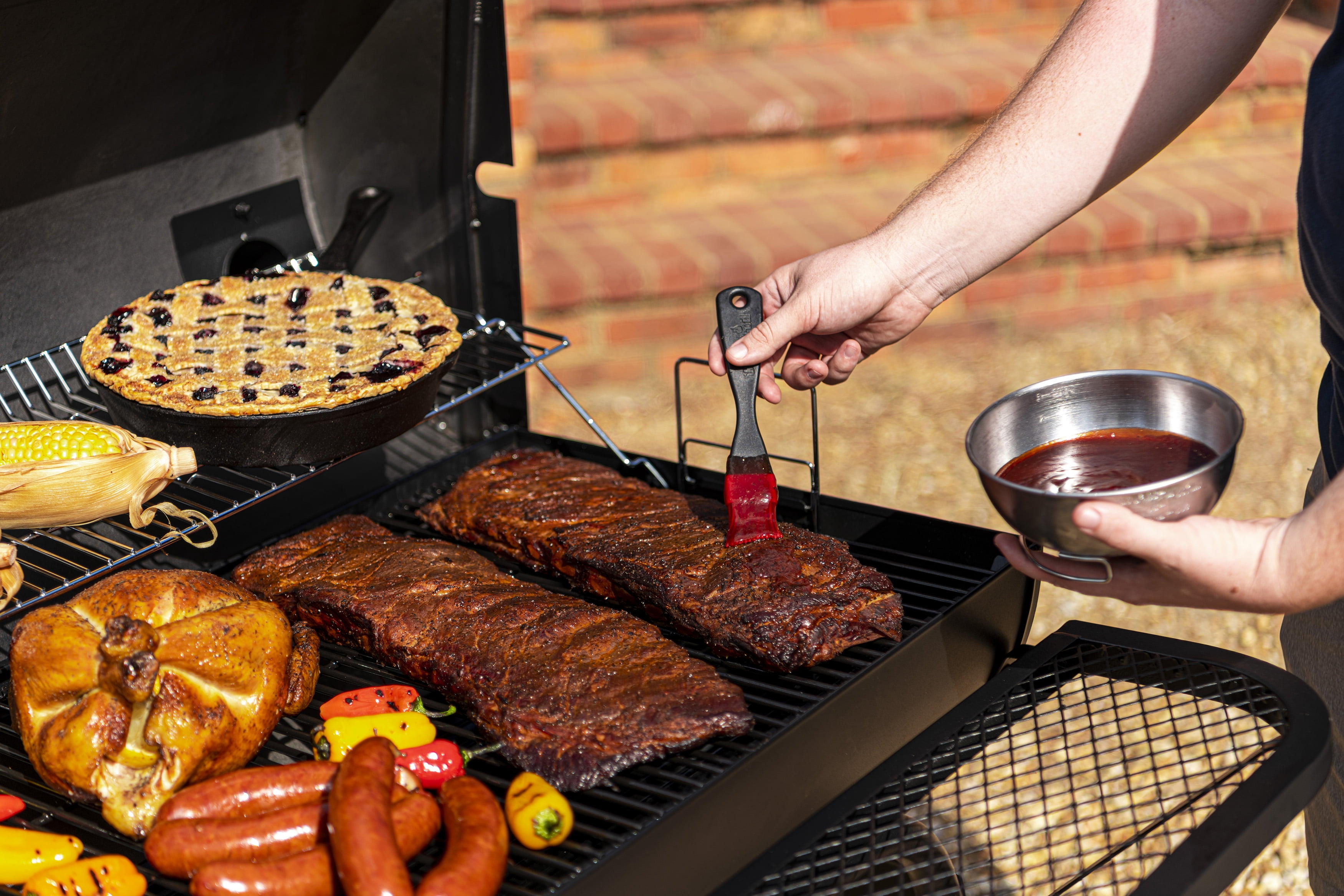 Char Broil American Gourmet 1280 Offset Smoker for Outdoor BBQ Walmart