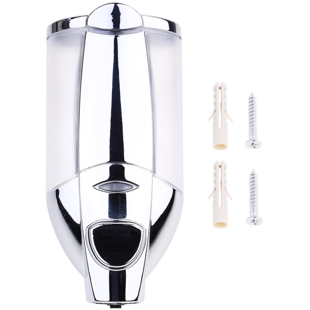 MasteelfCA 1Pc 300ml Plastic Soap Dispenser Wall-mounted Liquid Soap Box Holder Refillable Soap Container (Silver)