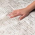 thumbnail image 3 of Addison Rugs Dream Shag Premium Machine Washable Transitional Squares Beige Round Rug, 8' x 8', 3 of 8