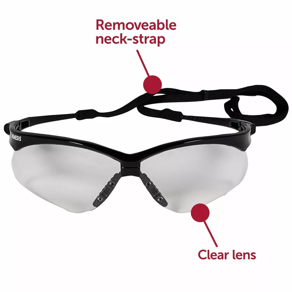 CIRCLE- 3- Nemesis 25676 Clear Safety Glasses Protective Shooting Work Eyewear Ansi Z87+