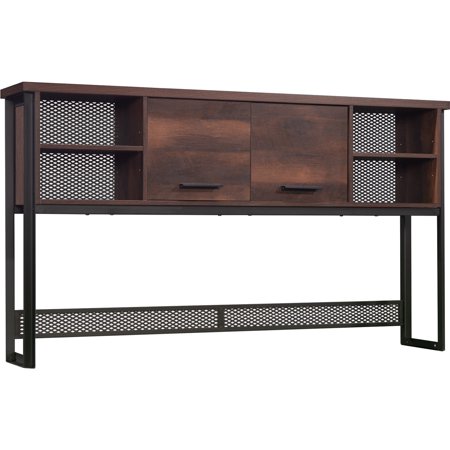 Sauder Briarbrook Engineered Wood and Metal Large Hutch in Barrel Oak