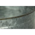 thumbnail image 4 of Lot de 2 Plateaux de Service Ronds à un Étage en Métal Galvanisé Rustique de 12,5 Pouces de Diamètre avec Poignées, 4 of 4