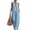 Blue, variant on Women's Breathable Wide Leg Romper Soft Polyester Fabric Perfect For Spring Season Available In 6 Sizes From S To 3XL