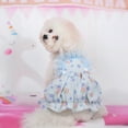 thumbnail image 3 of Fashion Puppy Clothes - Party Dress Up Printed Breathable Shirt - Summer Dog Princess Dress - for Female Dogs, 3 of 8