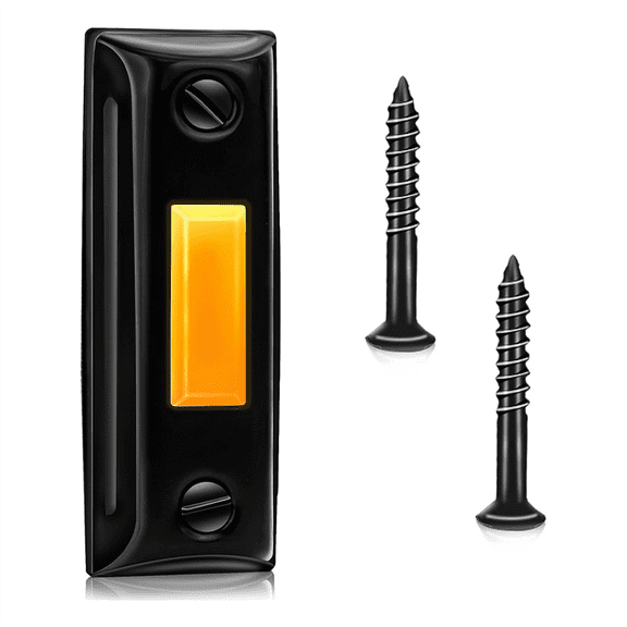 Metal Doorbell Push Button, Wall Mounted Door Bell LED Lighted Wired pwm25