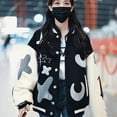 thumbnail image 1 of Las Mujeres Americanas Uniforme de Béisbol Abrigo de Todos Los Partidos Suelta Versión Coreana Estudiante Sudadera Chaqueta de Moda, 1 of 7