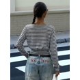 thumbnail image 5 of Women's Off Shoulder Top Cinched Waist Long Sleeve Crop T Shirts Tops Y2k Going Out Gray L, 5 of 9