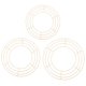 thumbnail image 3 of 3 piezas de marco de corona de metal, anillos de corona, manualidades florales de macramé, marco de alambre circular de hierro para Acción de Gracias,, 3 of 8