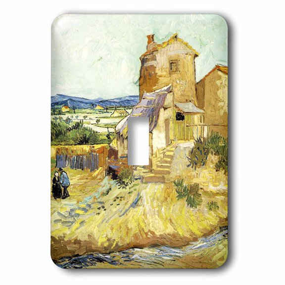 3dRose, Van Gogh Old Mill Painting, single toggle switch