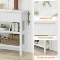 thumbnail image 7 of Coewske Narrow Console Table Painted Wood Long Sofa Entryway Table w/ 3 Drawers & 2-Tier Shelf White, 7 of 7