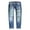 Z1 Blue3, variant on Luwomo Womens' Jeans Street Sunflower Printed Straight Leg High Waist Long Trousers Denim Pants Blue,L