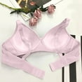 thumbnail image 4 of Bigersell T-Shirt Bras for Women Seamless Wireless Bra Ladies V-Neck Push up Bras No Underwire Hook and Eye Closure Everyday Bras Q-1-Hot-Pink 36, 4 of 4