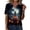 Black, variant on Womens Halloween Printed T-Shirts Short Sleeve Henly Gothic Elements Graphic T Shirts Fashion Fantasy Dark Notch V Neck Tee Orange M
