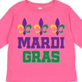 thumbnail image 4 of Inktastic Mardi Gras Fleur De Lis Trio Boys or Girls Long Sleeve Toddler T-Shirt, 4 of 5