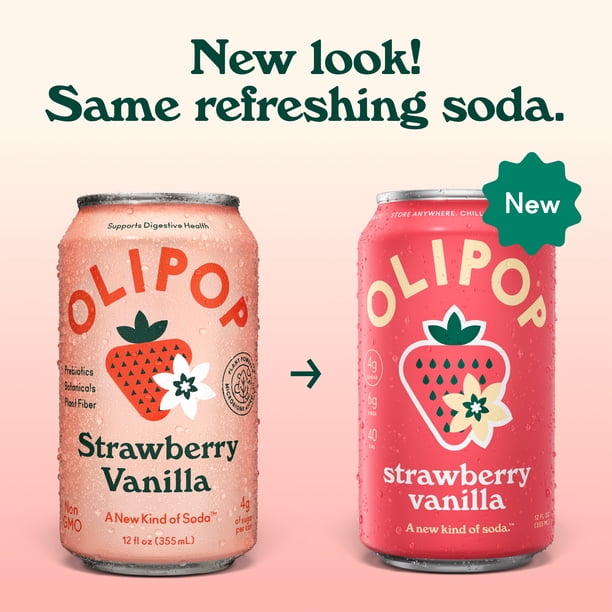 OLIPOP Strawberry Soda 4pk | Soda box for catering orders