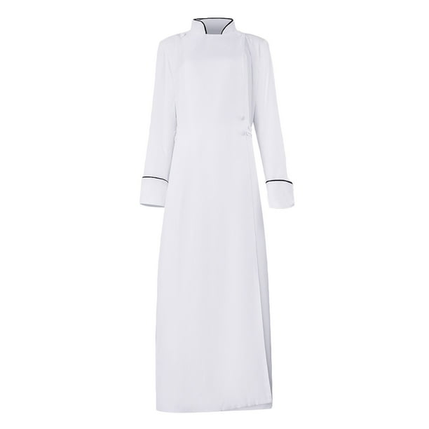 Chaquetas de Manga Larga Para Mujer, Uniforme de Sacerdote de Festival, Vestido, Disfraz de Escenario, Abrigo, Chaqueta Informal Sin Capucha Odeerbi ODB121977