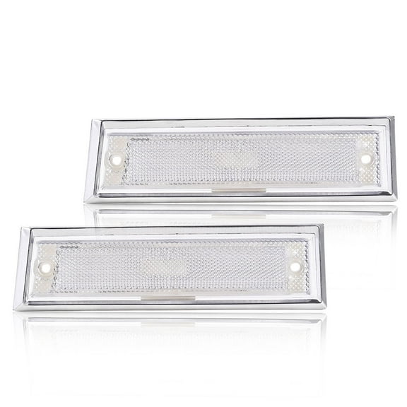 PIT66 Side Marker Light Fit forChevy1987-1991/ GMC 1981-1991 Clear Driver and Passenger Side One pair