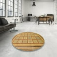 thumbnail image 3 of Ahgly Company Indoor Round Abstract Sedona Brown Abstract Area Rugs, 7' Round, 3 of 6