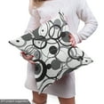 thumbnail image 4 of Ambesonne Abstract Fabric by the Yard Upholstery, Circles Dots Modern, 10 Yards, Grey Black White, 4 of 4