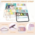 thumbnail image 4 of Bolso de mano transparente con bordado de toalla, bolso de viaje para exteriores, bolso de playa con letras, bolso transparente adecuado para niñas, bolso para niñas, 4 of 6